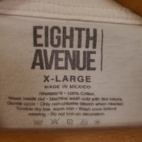 Eighth Avenue Custom Motorcycle Tee Mens XL White - Picture 3 of 4